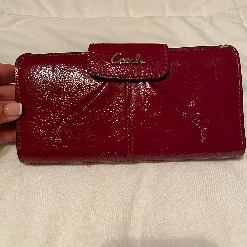 Coach Red Leather Wallet